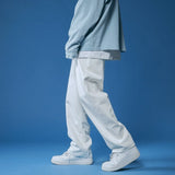 Calça Jeans Larga Masculina Streetwear Branca