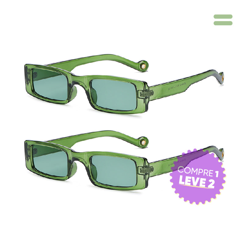 Óculos de Sol Feminino Retangular - Compre 1 Leve 2 - Vanity Shop