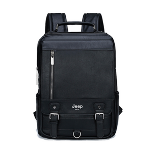 Mochila Jeep de Couro com USB Portátil para Notebook 15,6" - Vanity Shop