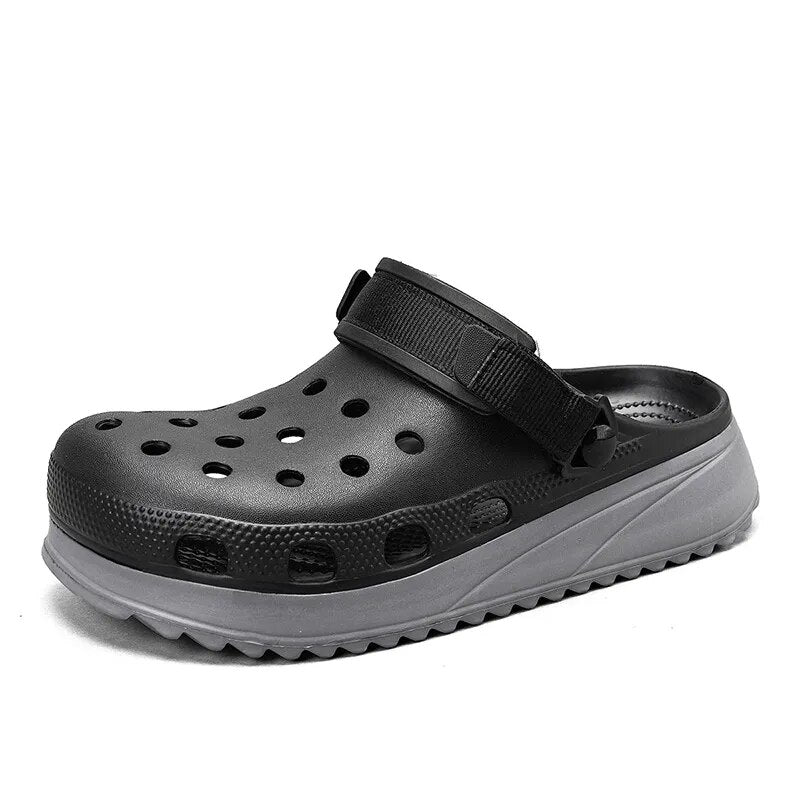 Sandália Crocs Masculina Velcro Streetwear Preto