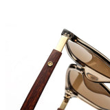 Óculos de Sol Quadrado Wood Frame