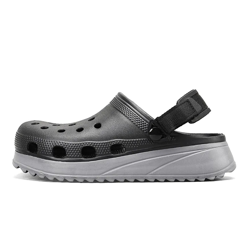 Sandália Crocs Masculina Velcro Streetwear Preto