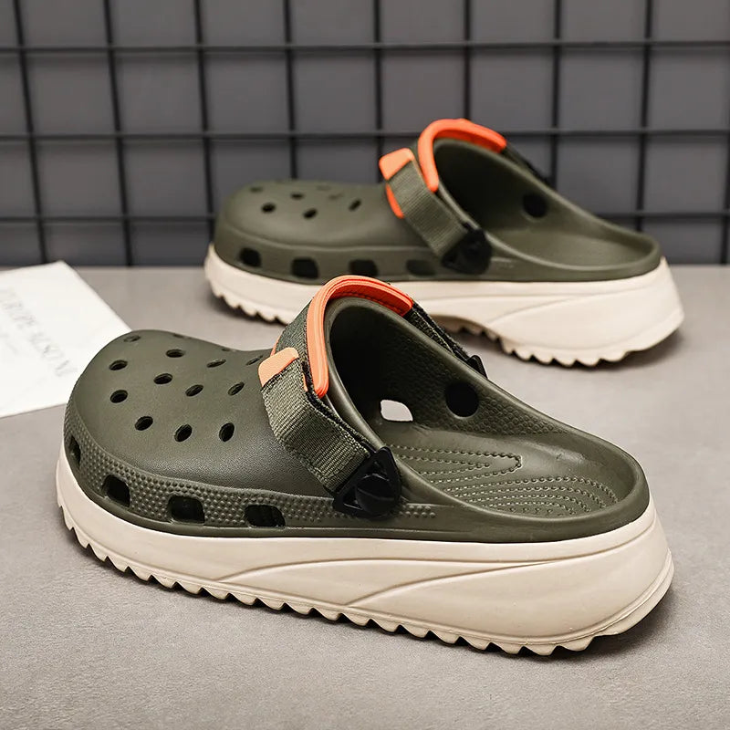Sandália Crocs Masculina Velcro Streetwear Verde