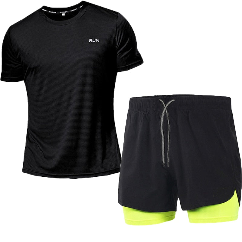 Conjunto Dry Fit Esportivo - Camisa e Short de Compressão para Academia - Vanity Shop