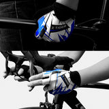Luva de Ciclismo Masculina X-Tiger Gel Pad Anti-Derrapante Branco Azul