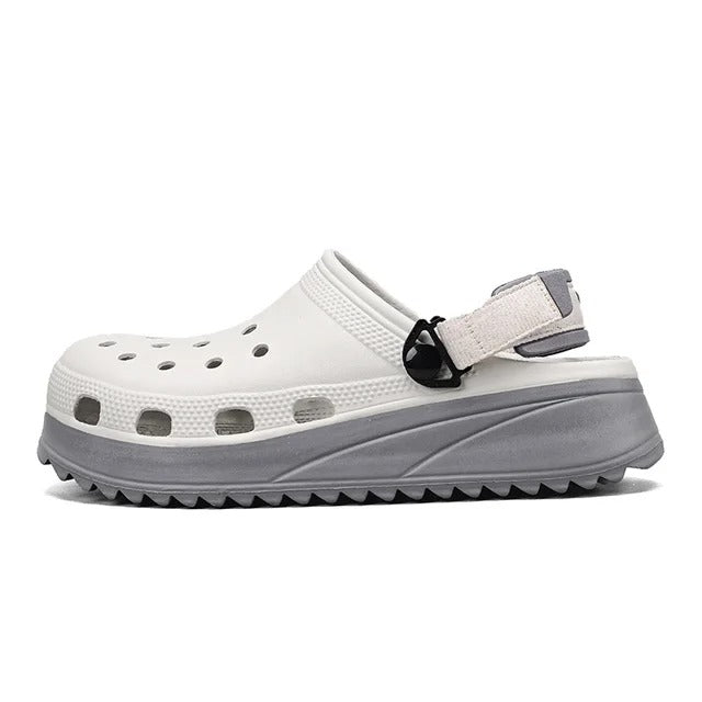 Sandália Crocs Masculina Velcro Streetwear Branco