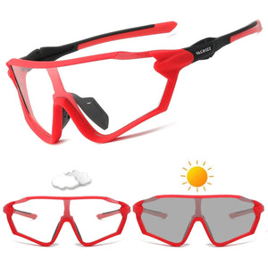Óculos de Ciclismo Fotocromático com Proteção UV400 Vermelho