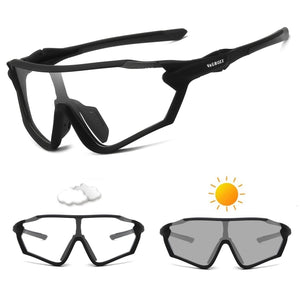 Óculos de Ciclismo Fotocromático com Proteção UV400 Preto